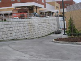after construction retaining wall