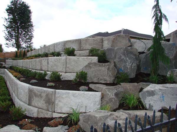 landscaped wall