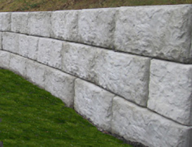 close up of retaining wall