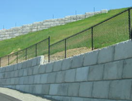 after retaining wall construction